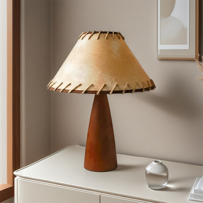 Solid Wood Paper Shade Table Lamp