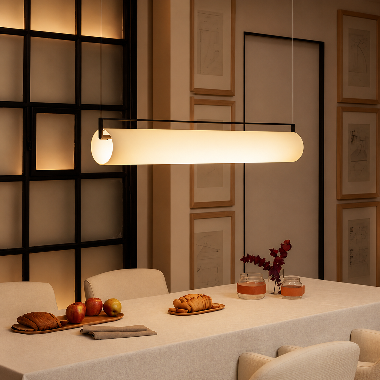 Minimalist Linear Dining Pendant