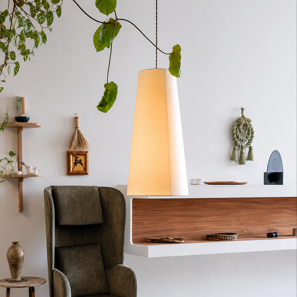 Medieval Parchment Pendant Light