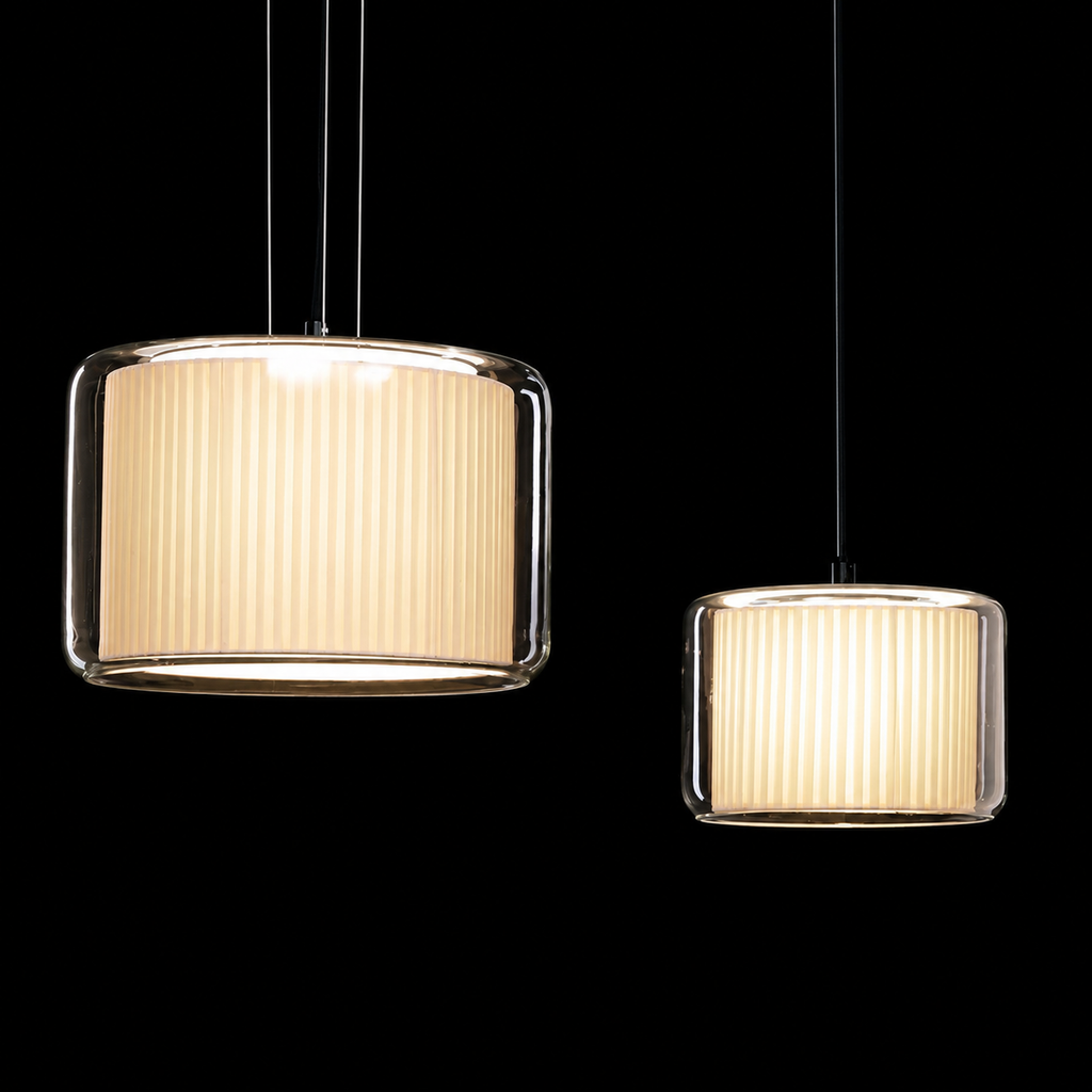 Nordic Pleated Glass Pendant Light