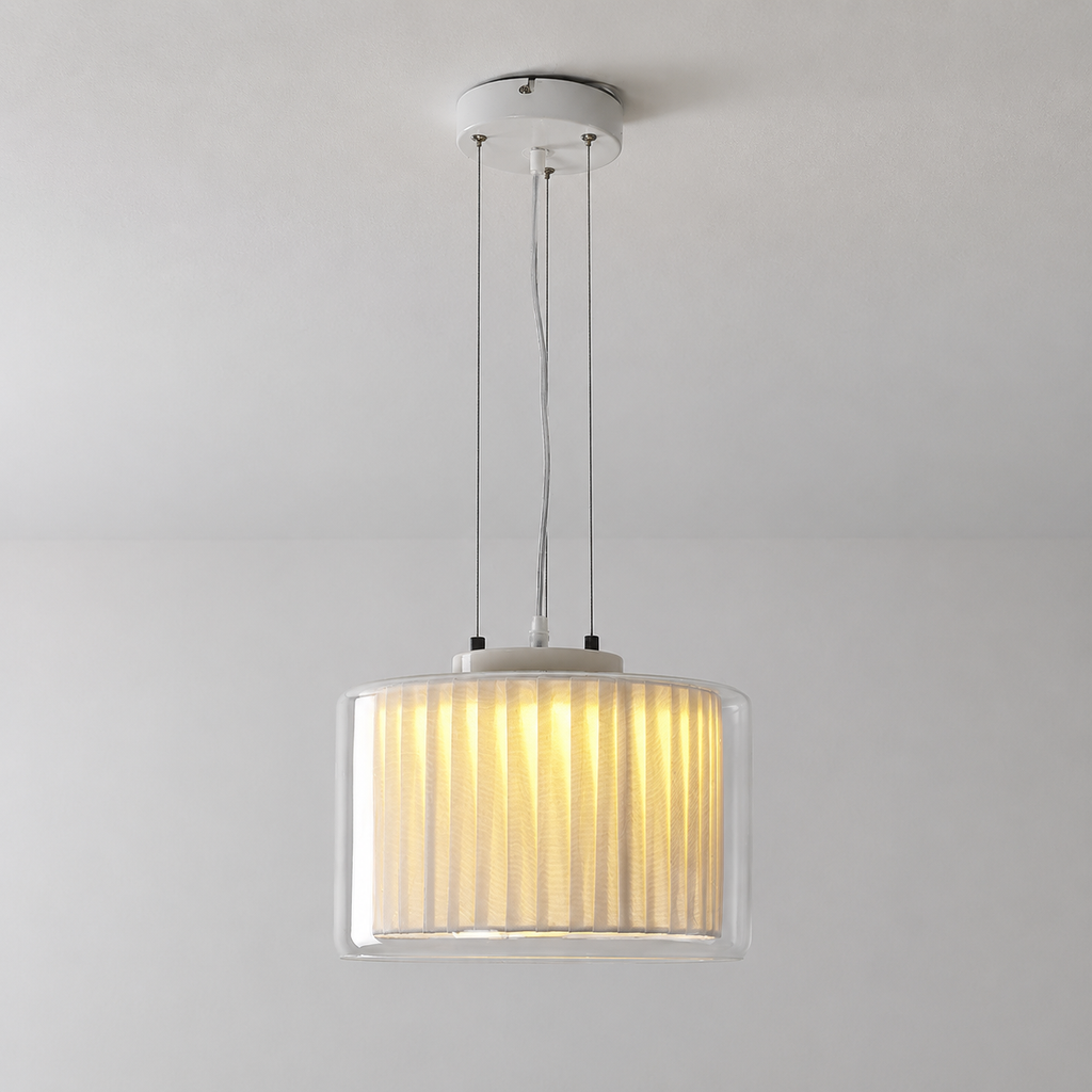 Nordic Pleated Glass Pendant Light