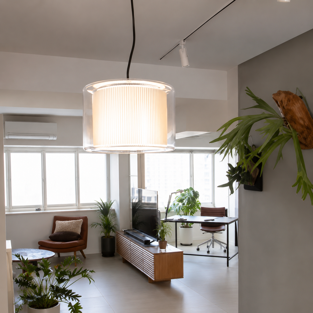 Nordic Pleated Glass Pendant Light