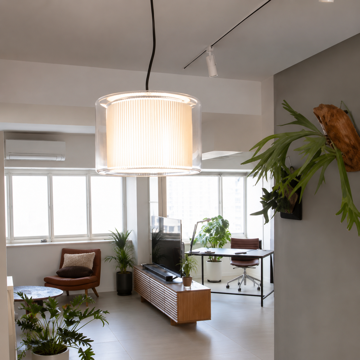 Nordic Pleated Glass Pendant Light