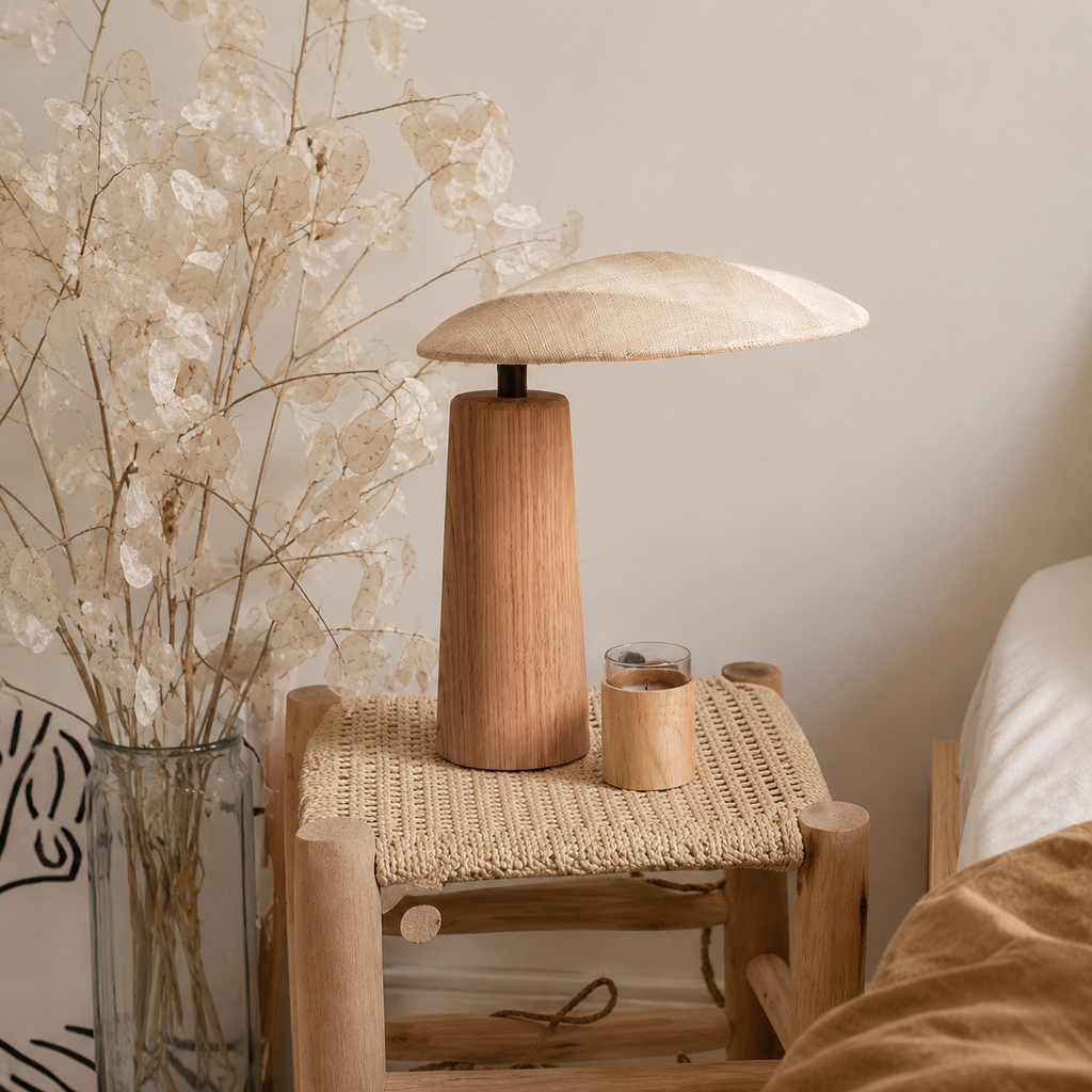 Retro Solid Wood Table Lamp