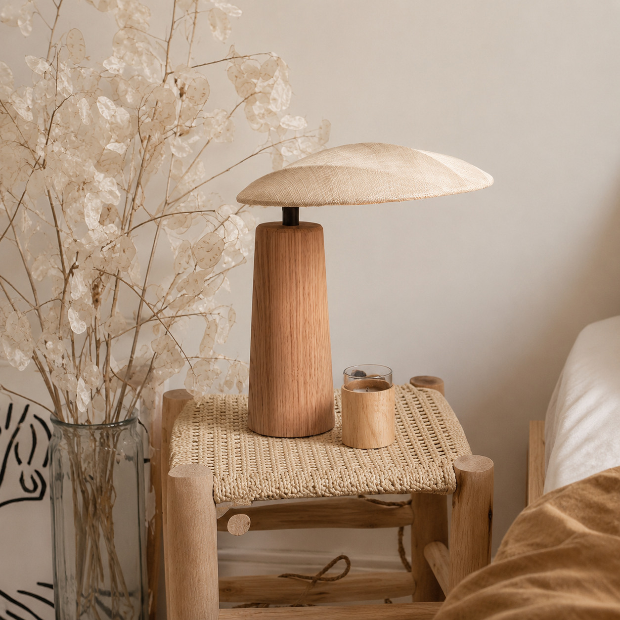 Retro Solid Wood Table Lamp