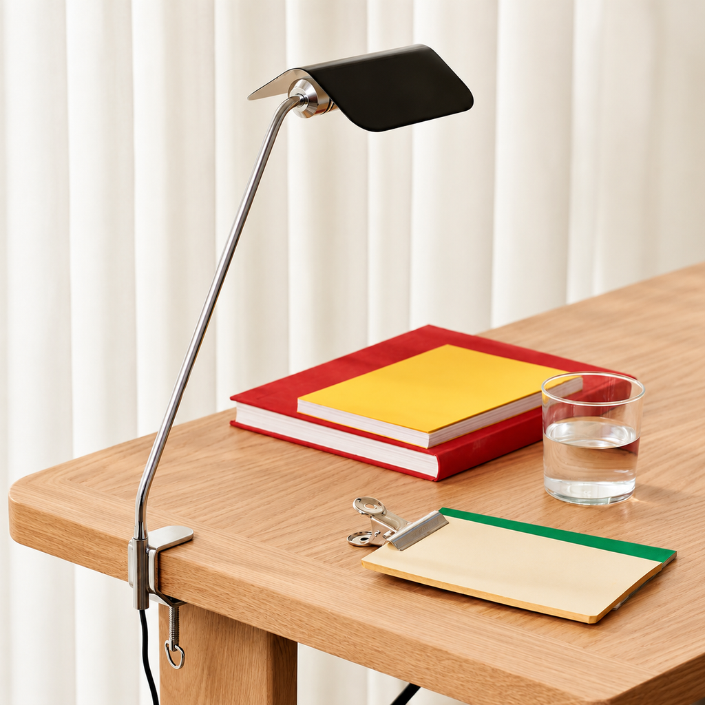 Modern Metallic Desk/Table/Clip Lamp