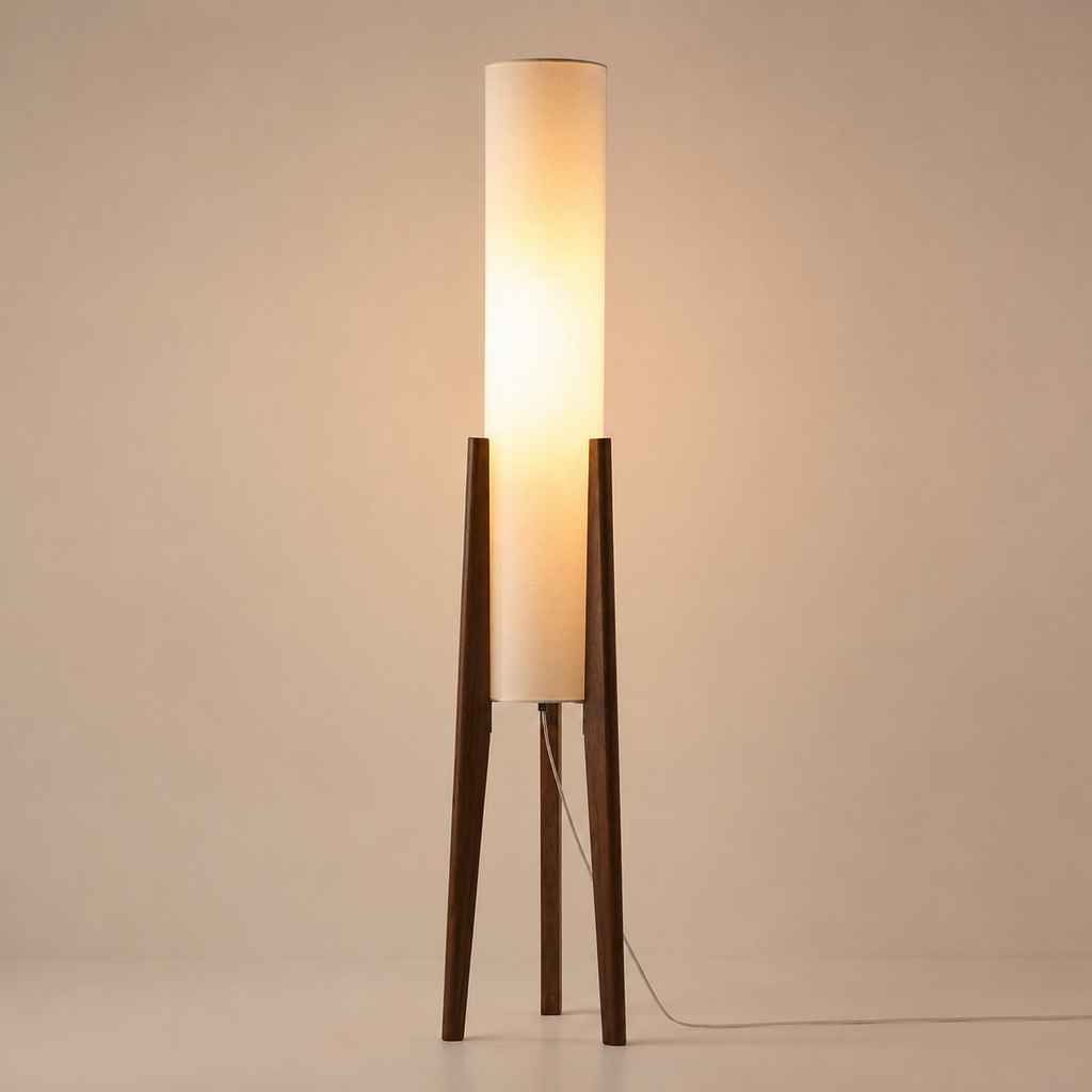 Natural Wood Floor Lamp