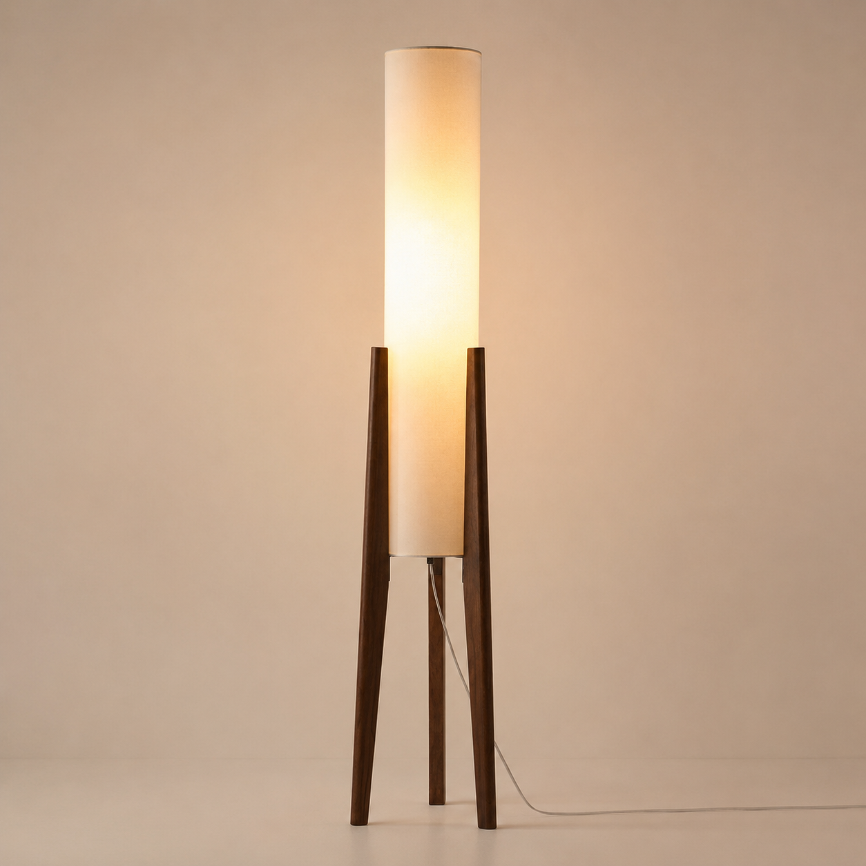 Natural Wood Floor Lamp