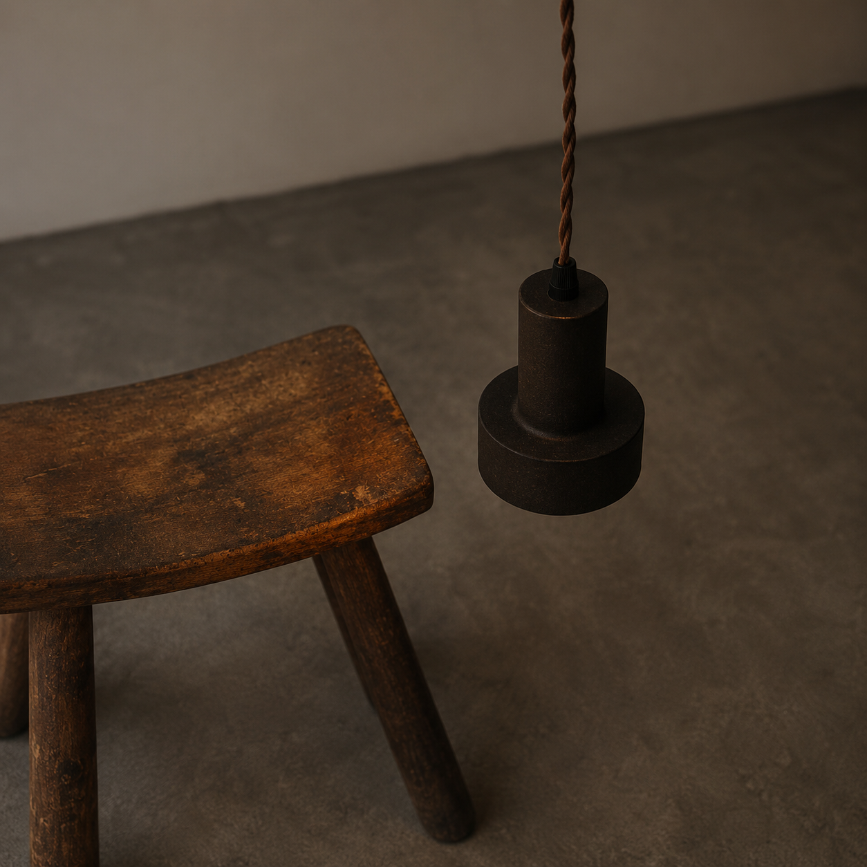 Vintage Brass Wabi-Sabi Pendant image 2