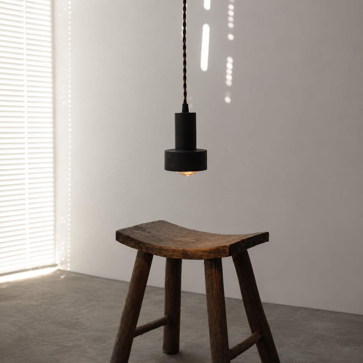 Vintage Brass Wabi-Sabi Pendant image 1