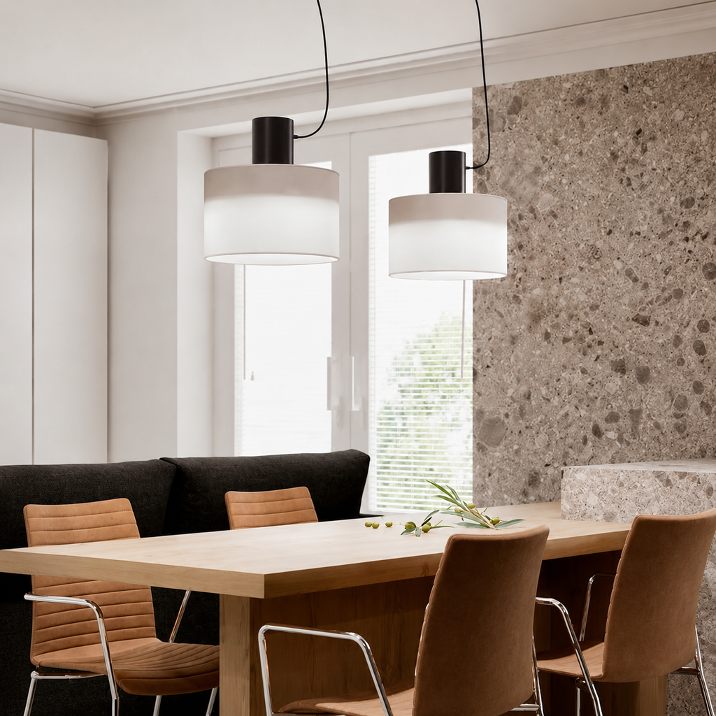 Vintage Fabric Pendant Light image 3