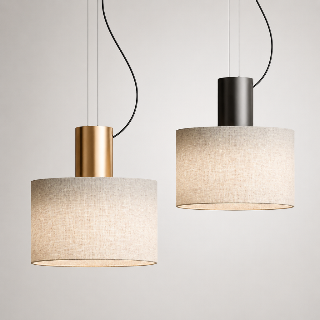 Vintage Fabric Pendant Light image 5