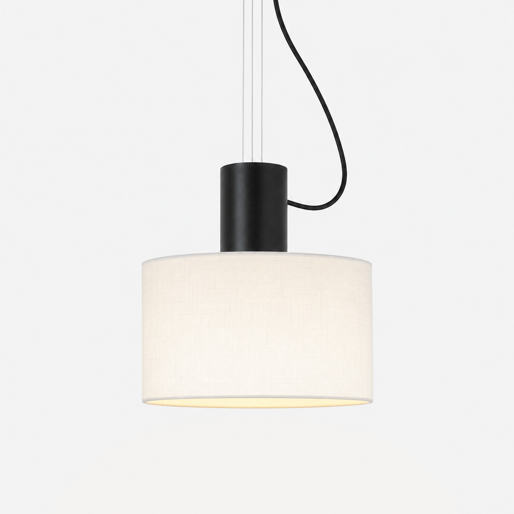 Vintage Fabric Pendant Light image 1